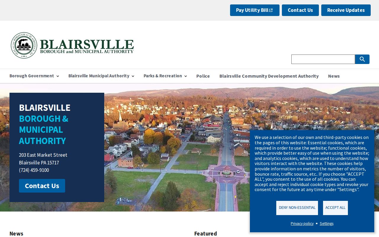 Blairsville borough government source for local criminal records contacts
