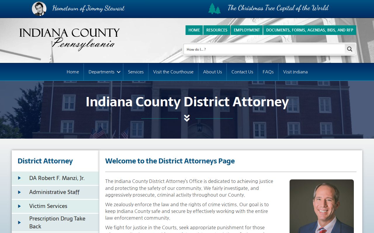 Indiana County District Attorney criminal court case programs